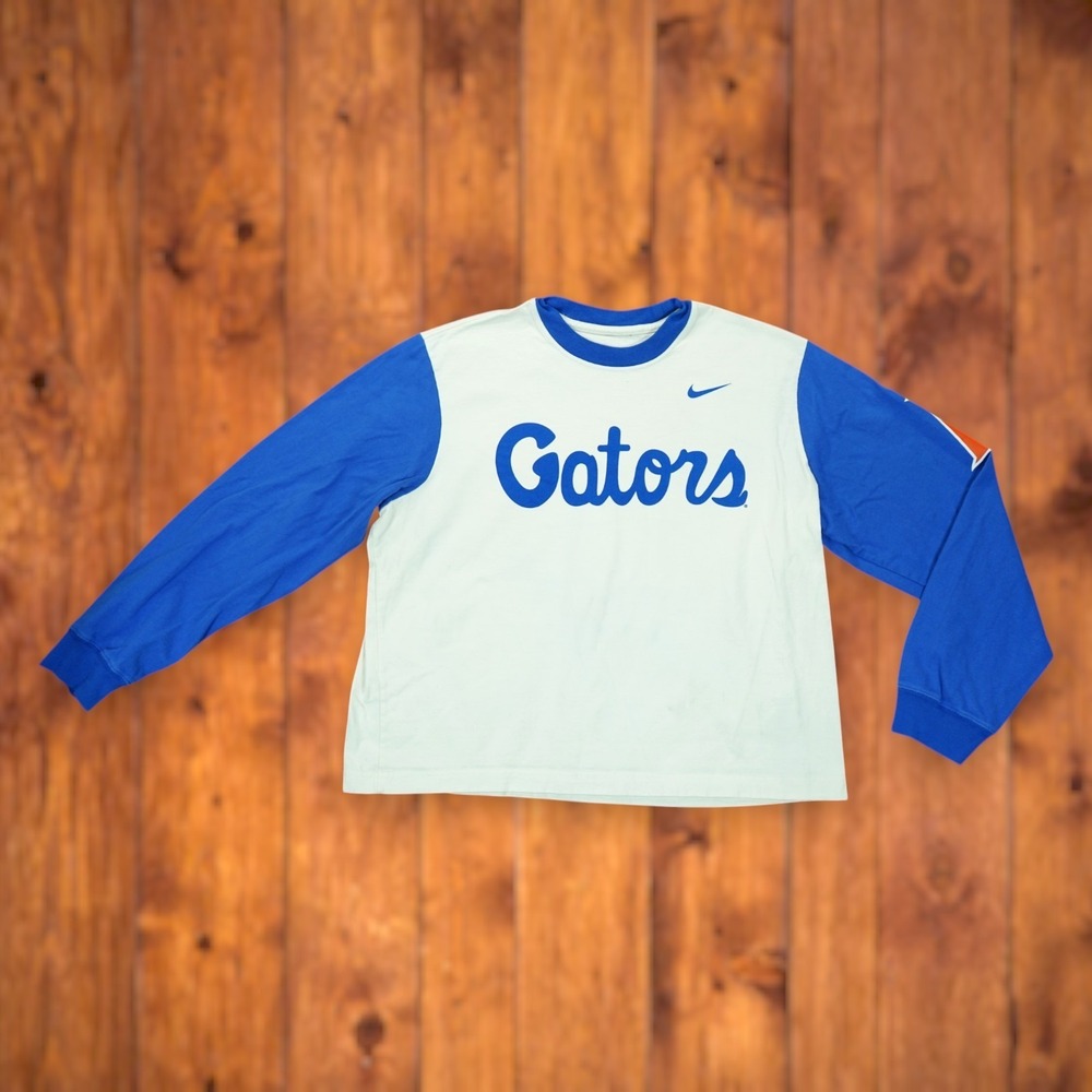 Nike Florida Gators Crew Neck Long Sleeve Shirt Women's Size M Colorblock